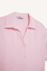 Defacto Kadın Short Sleeve Shirt C3807Ax - Açık Pembe