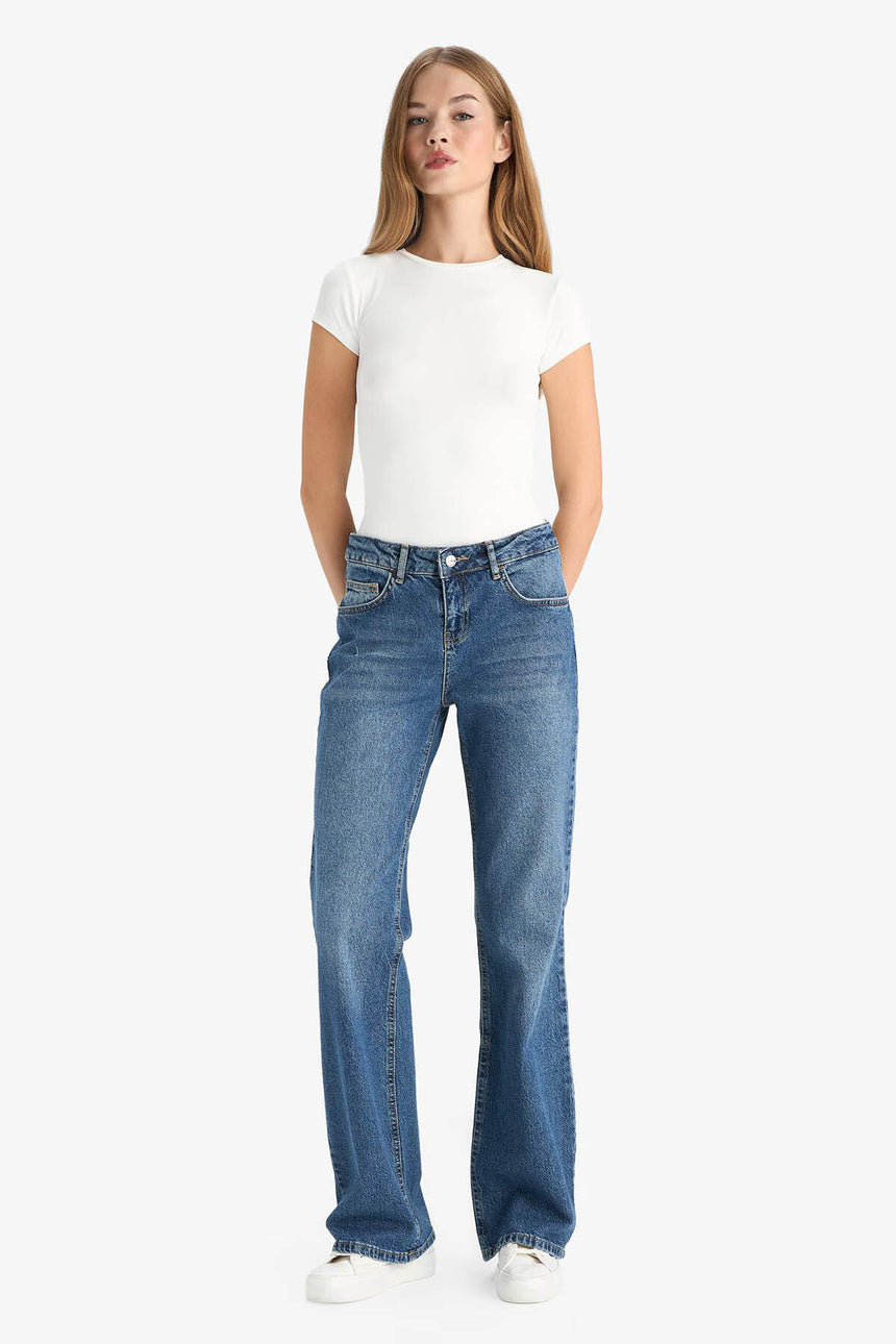 Defacto Kadın Trousers G1407AX - Mavi