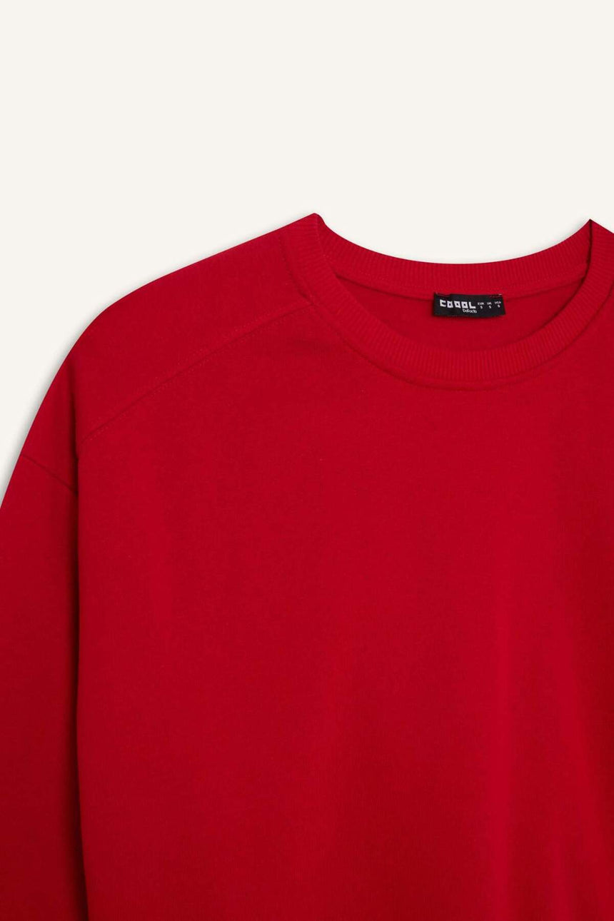 Defacto Kadın Sweat Shirt A4177AX - Kırmızı