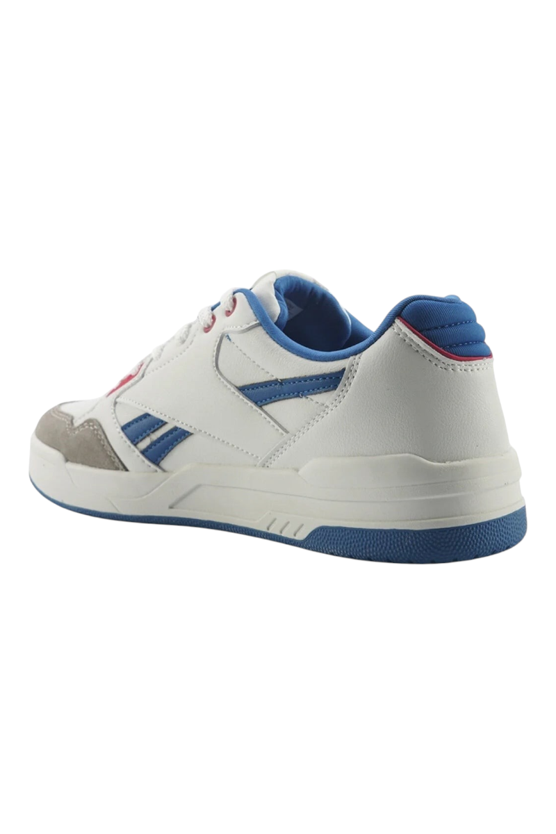 Sporline Reebok Andy Pose gri ve beyaz renkli, tekstil malzemeden üretilmiş erkek spor ayakkabı arka yan görünüm