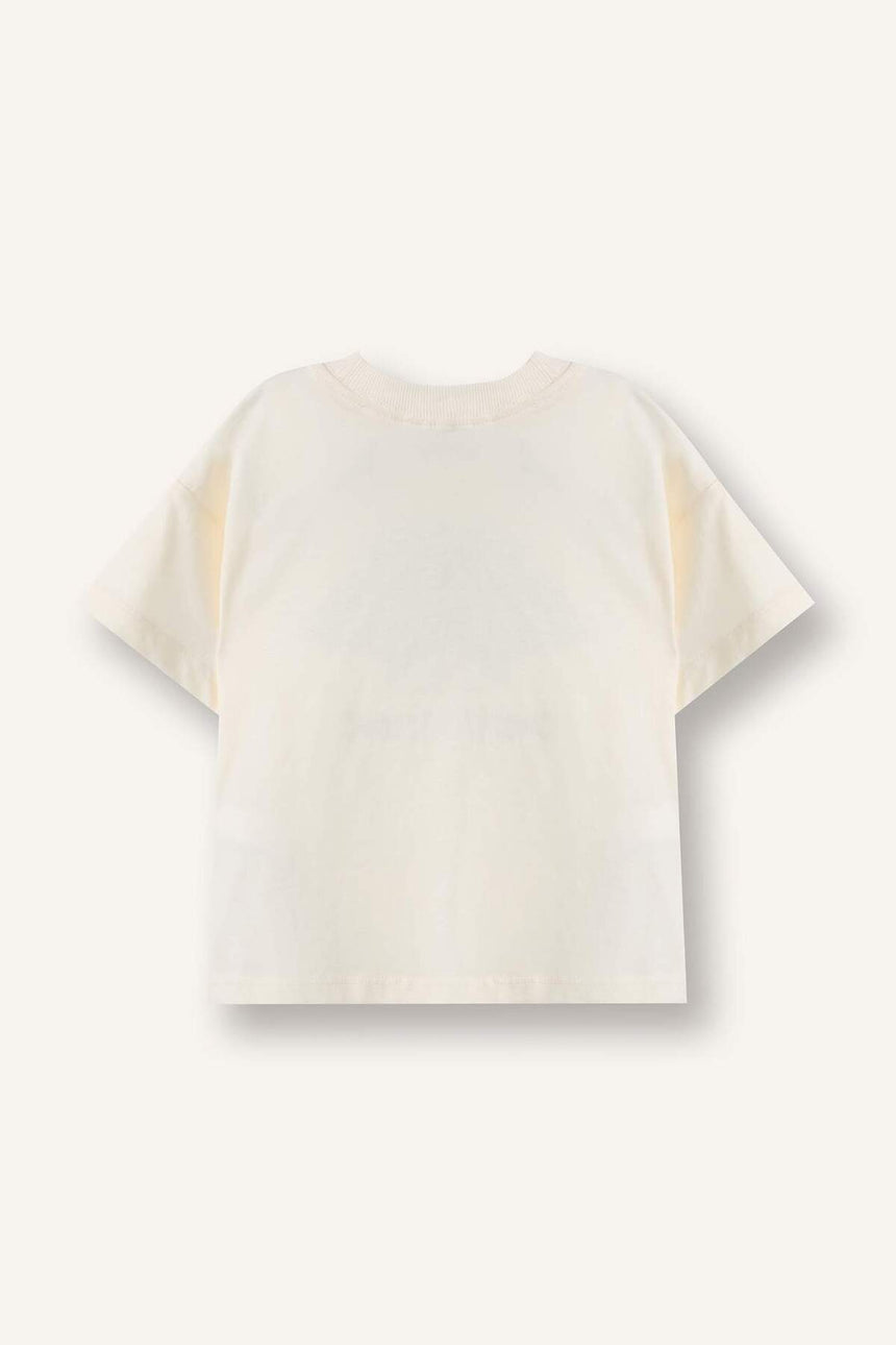 Defacto Çocuk Short Sleeve T-Shirt E1072A5 - Ekru