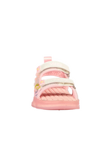 Sporline Vicco pudra pembe renkli, microfiber ve tekstil malzemeden üretilmiş cırt cırtlı çocuk sandalet