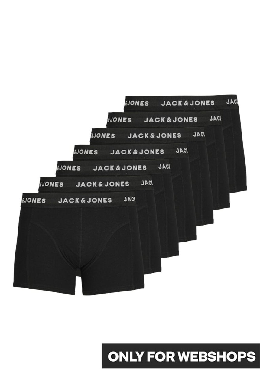 JACK&JONES JACHUEY TRUNKS 7 PACK NOOS PLS 12273977 - Siyah