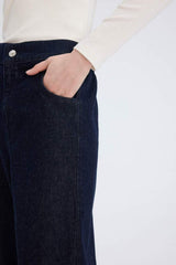 Defacto Kadın Trousers E3873Ax - Mavi/Siyah
