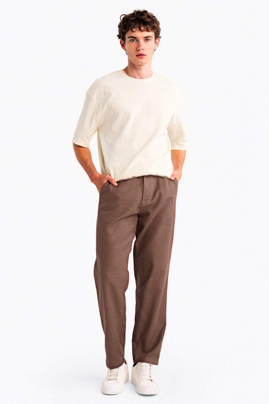 Defacto Erkek Woven Bottom B4138AX - Kahverengi