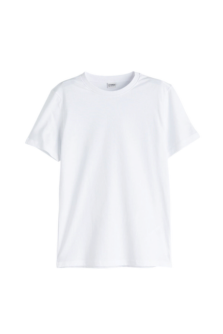 Sporline LC Waikiki beyaz renkli, %100 pamuklu, kısa kollu, regular kesim çocuk t-shirt