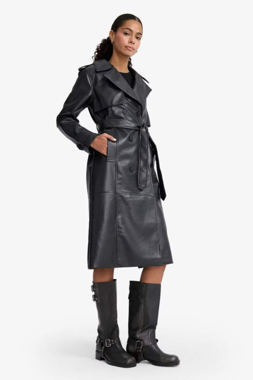 Defacto Kadın Trenchcoat E9873AX - Siyah