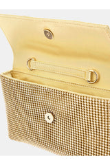 GUESS KADIN ZALINA FLAP CLUTCH HWRP9350700 - Altın Sarısı