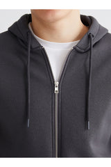LCW ERKEK W5MM90D8 HRK,XM-CARDIGAN-BASIC - Koyu Gri