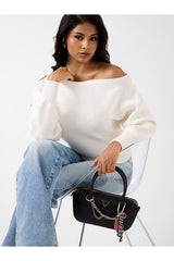 GUESS KADIN DAVINA SMALL SATCHEL HWBG9899050 - Mavi