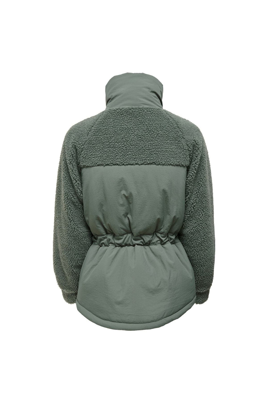 only onlarianna padded mix teddy jacket otw 15266872 - Koyu Yeşil