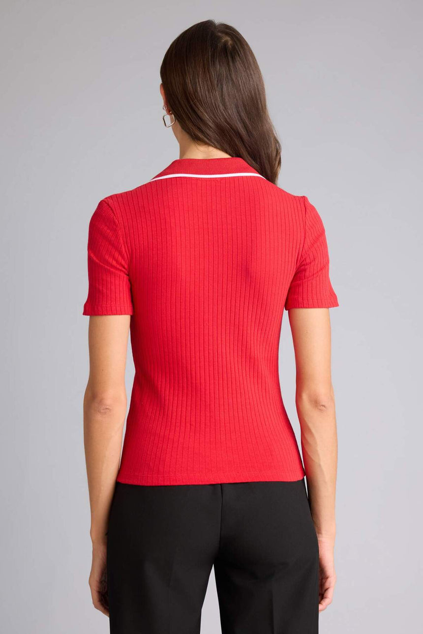 Defacto Kadın Short Sleeve Polo T-Shirt E5786AX - Kırmızı