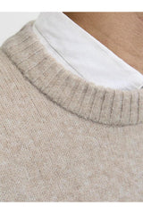 Jack & Jones Ollie Erkek Triko Kazak 12278924 - Gri / Mavi