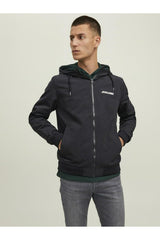 Jack & Jones Rush Erkek Büyük Beden Kapüşonlu Bomber Mont 12243517 - Siyah