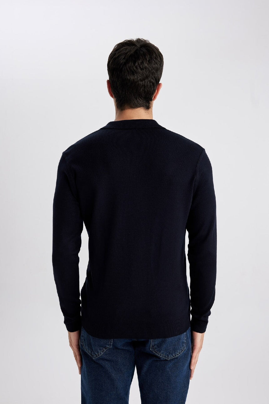 Defacto Erkek Pullover B9713AX - Siyah