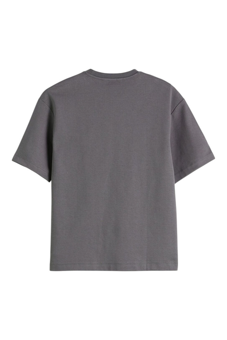 Sporline LC Waikiki koyu gri renkli, %100 pamuklu, kısa kollu ve comfort kesim erkek t-shirt arka görünümü