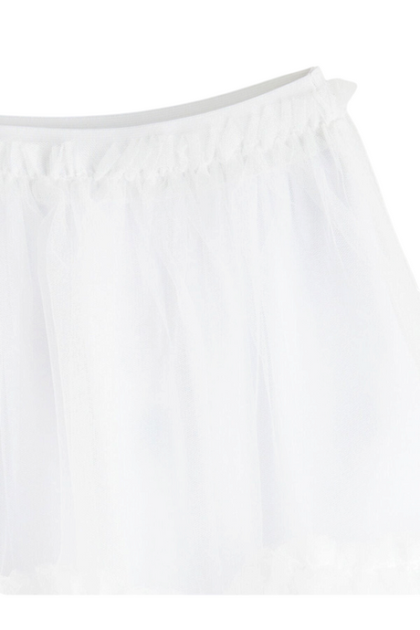 Sporline LC Waikiki beyaz tül çocuk etek, %100 polyester, rahat loose kesim günlük şık tasarım