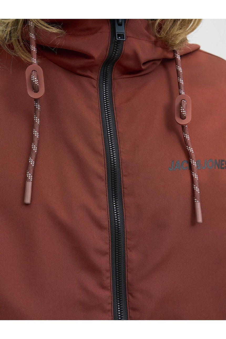 JACK&JONES JJERUSH HOOD BOMBER NOOS 12200208 - Kırmızı/ Kahverengi/ Turuncu