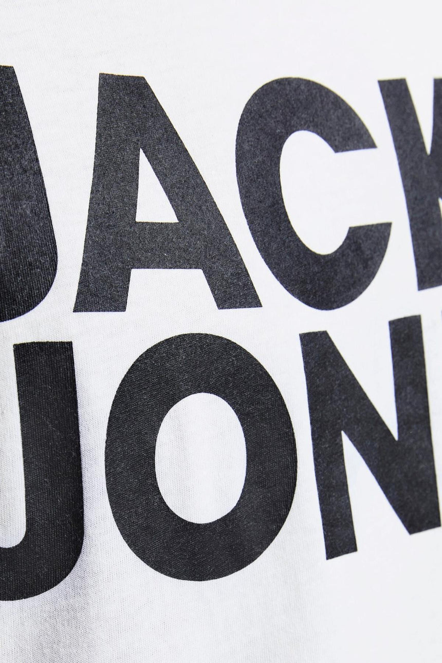 JACK&JONES JJECORP LOGO TEE SS O-NECK NOOS 12151955 - Beyaz