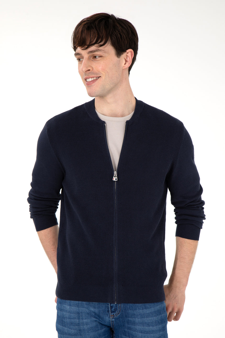 US POLO ASSN ERKEK TRİKO HIRKA 1920441 - Siyah