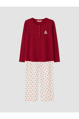 LC Waikiki Kadın Hamile Pijama Takımı W68964D8 - Açık Bej/Krem/Kum Rengi