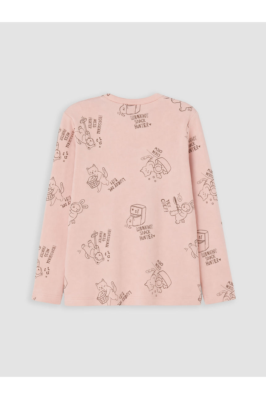 LC Waikiki Çocuk Pijama Takımı W68610D4 - Pembe