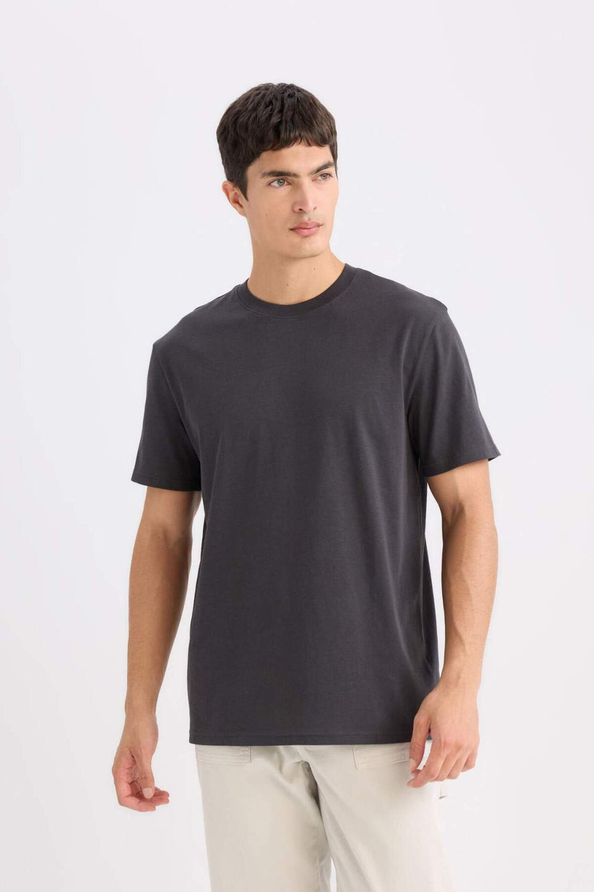 Defacto Erkek T-Shirt V7699Az - Antrasit