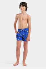 Arena Water Prints Beach Boxer AO Erkek Çocuk Deniz Şortu 007186830 - Mavi