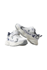 Sporline Vicco beyaz mikrofiber ve suni deri çocuk sneaker ayakkabı, cırt cırtlı tasarım
