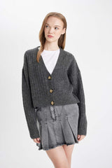 Defacto Kadın Cardigan R1389Az - Antrasit