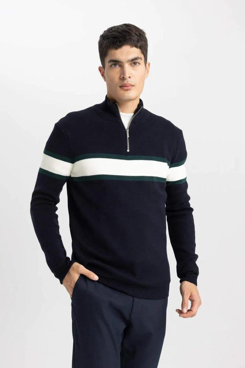 Defacto Erkek Pullover Y4193Az - Koyu Lacivert