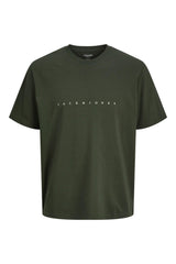 JACK&JONES JJESTAR JJ TEE SS NOOS PLS 12243625 - Koyu Yeşil