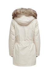 only onliris fur winter parka cc 2023 otw 15304625 - Açık Krem