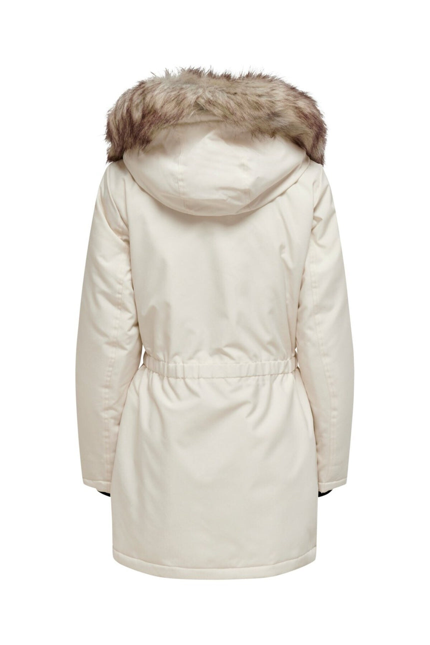 only onliris fur winter parka cc 2023 otw 15304625 - Açık Krem