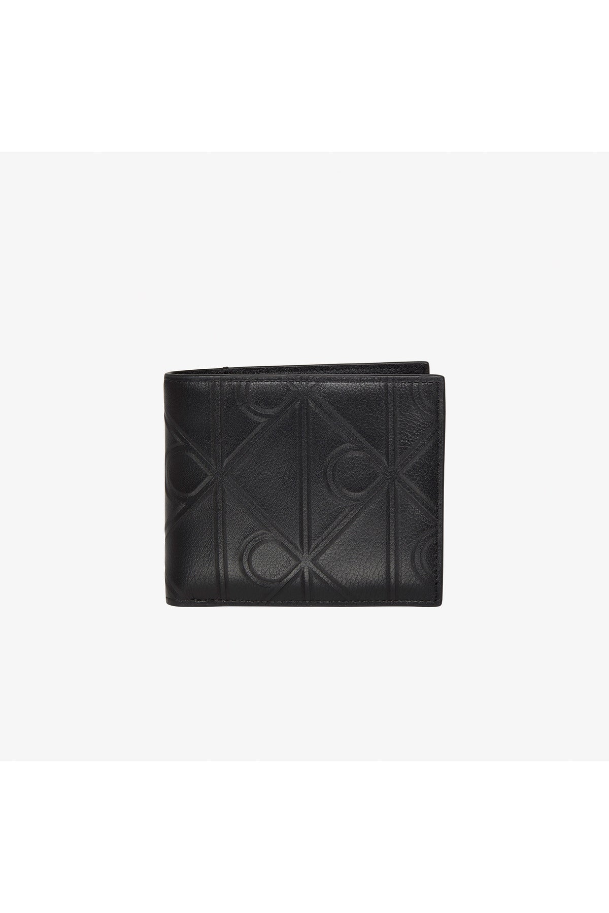 Calvin Klein XL Emblem AOP Emboss EW Billfold Erkek Cüzdan LV04D1177G - Siyah
