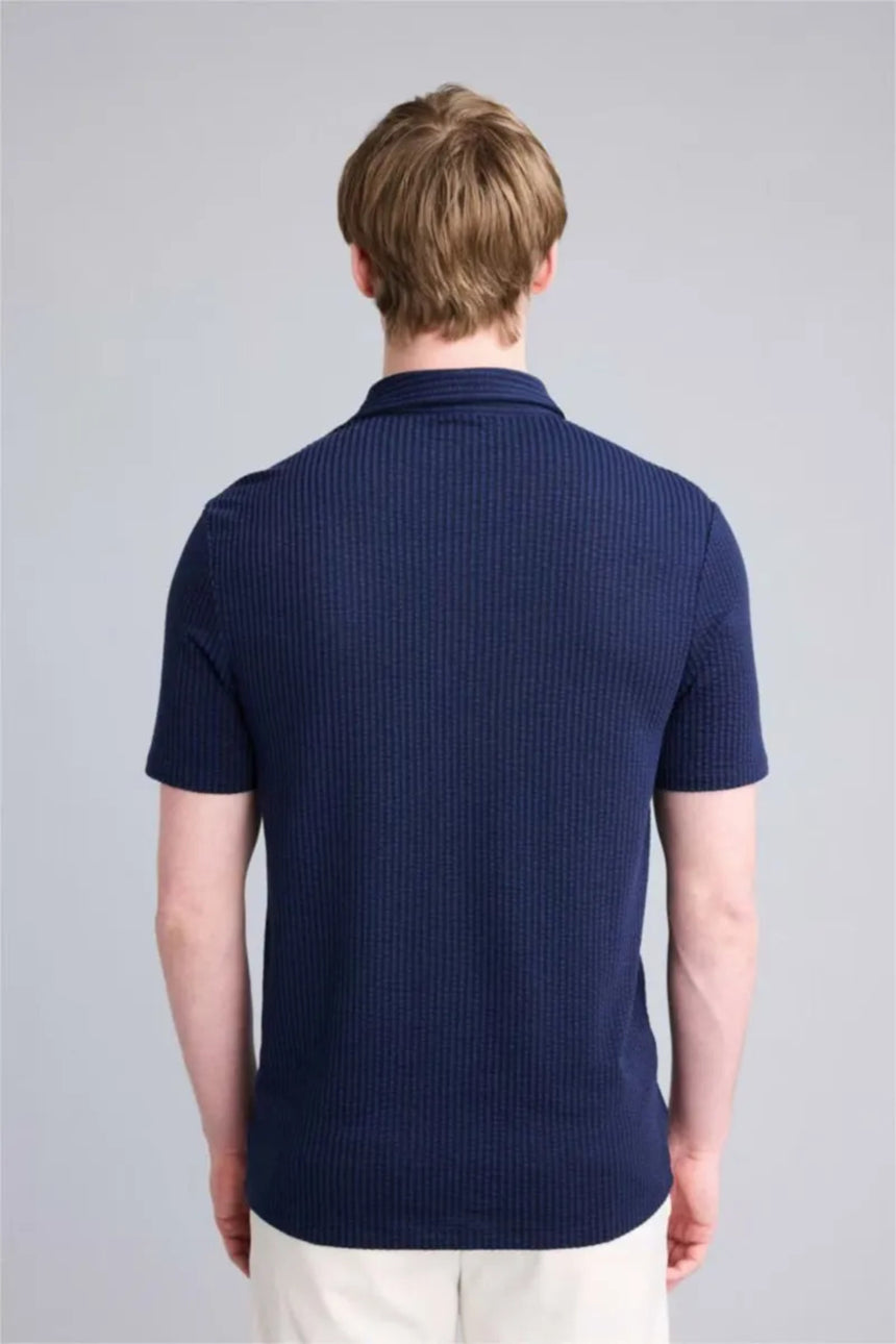 Defacto Erkek Short Sleeve Polo T-Shirt X2594AZ - Koyu Lacivert