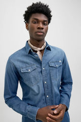 Jack & Jones Sheridan Erkek Denim Gömlek 12138115 - Mavi