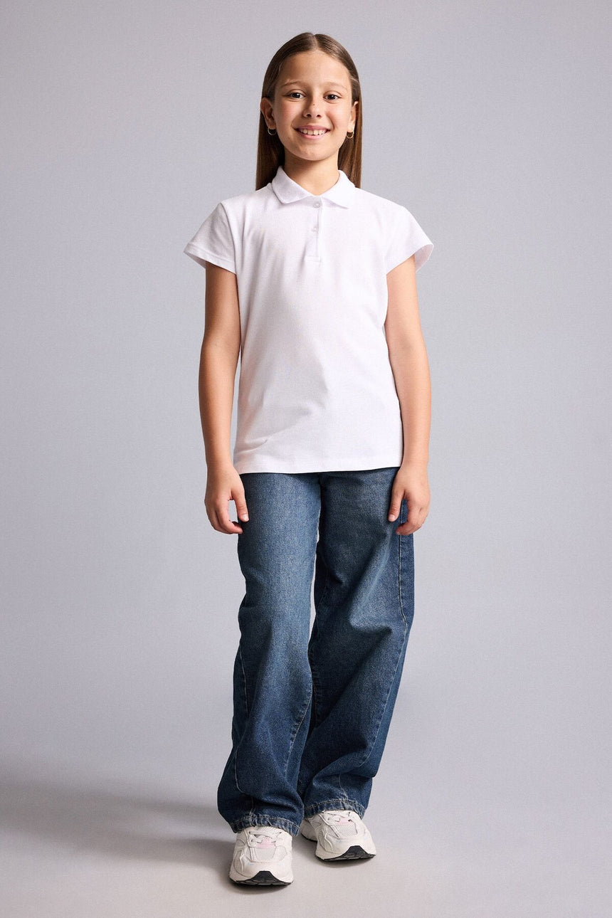 Defacto Çocuk Short Sleeve Polo T-Shirt I0427A6 - Beyaz