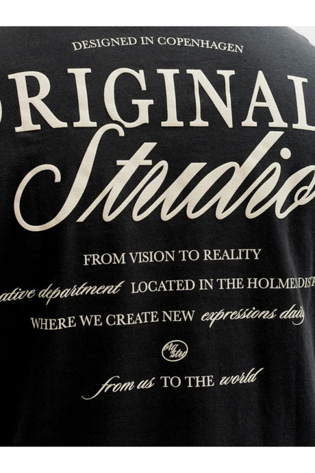 JACK&JONES JORNORREBRO TYPO TEE SS CN SN PLS 12288197 - Siyah