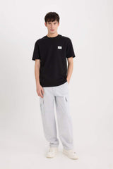 Defacto Erkek T-Shirt D5516Ax - Siyah