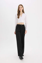 Defacto Kadın Trousers D8150AX - Siyah
