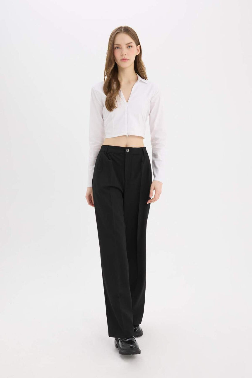 Defacto Kadın Trousers D8150AX - Siyah