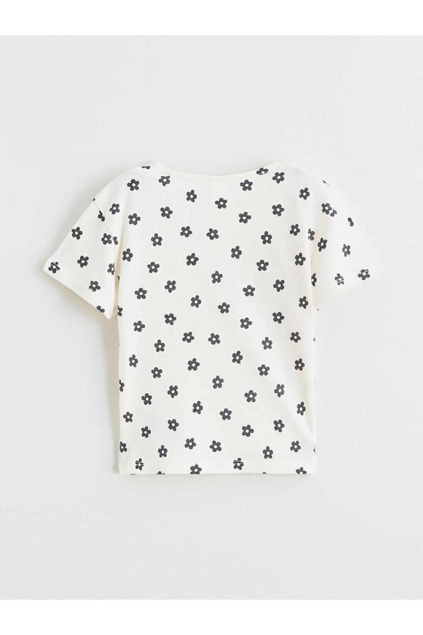 LC Waikiki Çocuk Kısa Kollu T-Shirt S6DG54F1 - Ekru