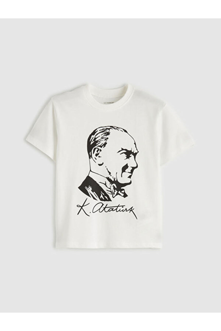 LC Waikiki Çocuk Uzun Kollu T-Shirt S67389B1 - Ekru