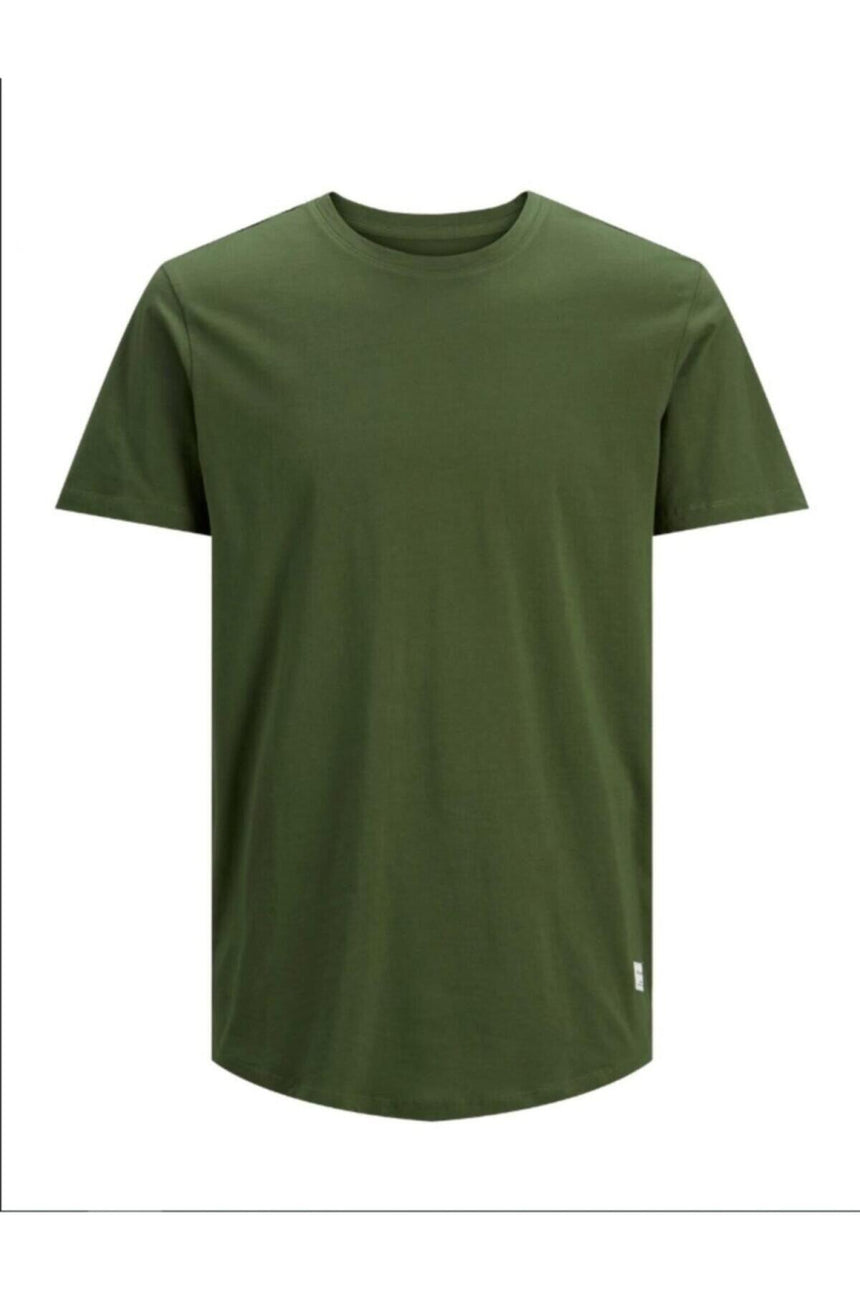 JACK&JONES T-SHIRT MALE KNIT ODF100 12113648 - Koyu Haki
