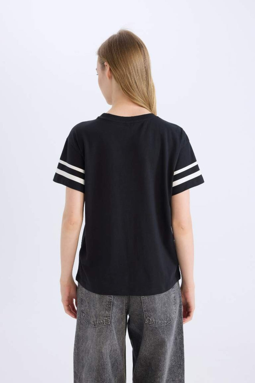 DeFacto D9600AX Kadın T-Shirt - Siyah