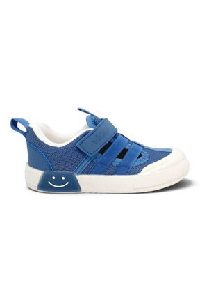 Sporline Vicco mavi renkli, cırt cırtlı, LED ışıklı ve tekstil malzemeden üretilmiş unisex çocuk spor ayakkabısı