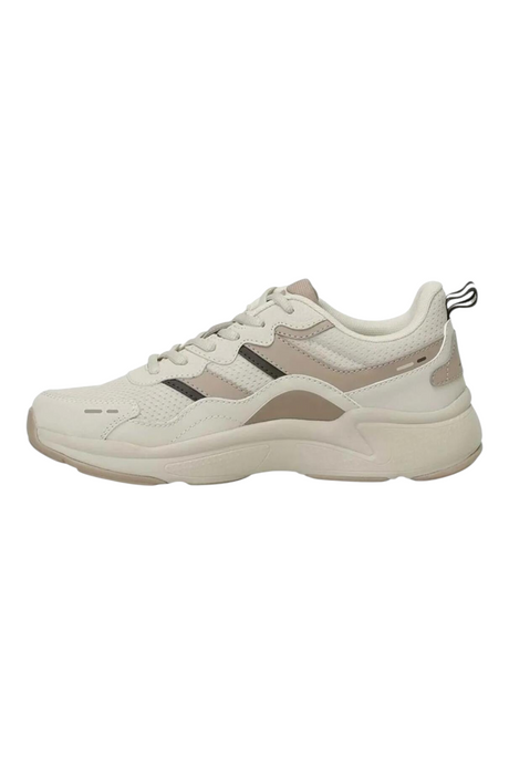 Sporline Kinetix Tiona TX erkek sneaker, bej ve açık kahverengi tonlarında tekstil ve PU detaylı spor ayakkabı