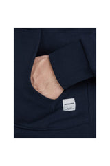Jack & Jones Basic Erkek Kapüşonlu Fermuarlı Sweatshirt 12181901 - Koyu Lacivert