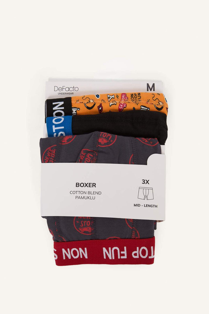 Defacto Erkek Knitted Boxer B4782AX - Sarı